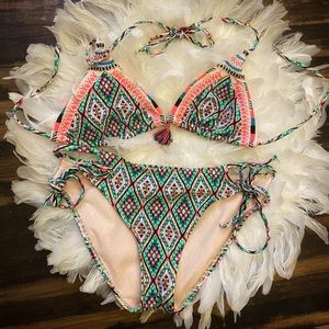 Xhilaration bright Aztec bikini!